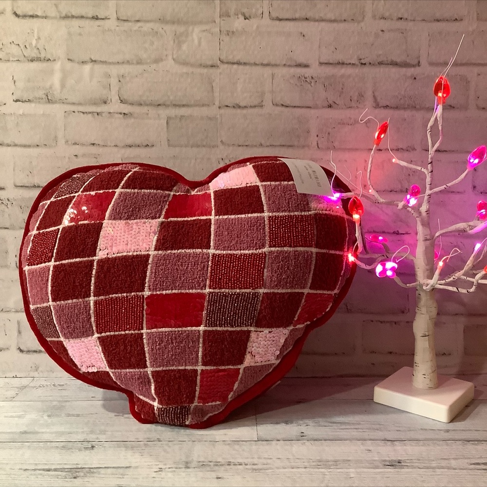 Isaac Mizrahi Disco Heart Shaped Valentine Pillow